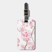 Cherry blossom roze bloemen schilderij bagagelabel (Voorkant verticaal)