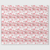 Cherry blossom roze bloemen waterverf Sakura Asia Cadeaupapier (Vlak)