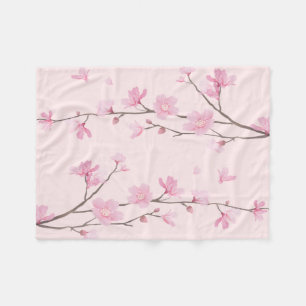 Cherry Blossom - Roze Fleece Deken