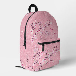 Cherry Blossom Roze Glitter Bedrukte Rugzak