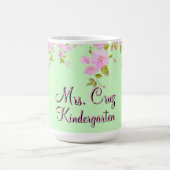 Cherry Blossom  Roze & Groen Custom Koffiemok (Center)