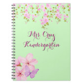 Cherry Blossom Roze & Groen Custom Notitieboek (Voorkant)