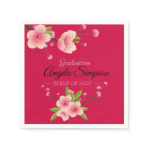 Cherry Blossom Roze groene bloem Graduation Party