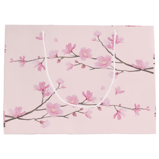 Cherry Blossom - Roze Groot Cadeauzakje (Achterkant)