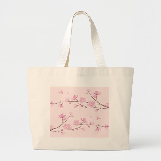 Cherry Blossom - Roze Grote Tote Bag (Voorkant)