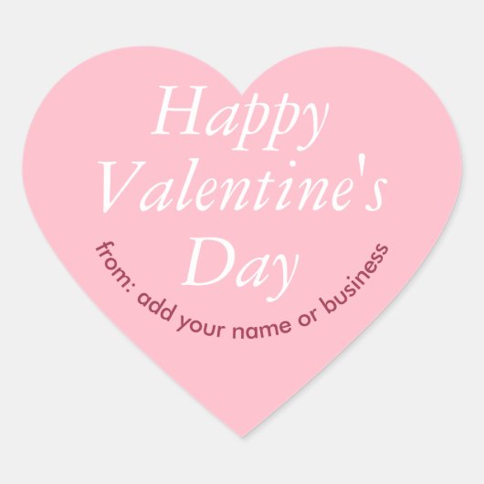 Cherry Blossom Roze Hart Valentijns Sticker (Voorkant)