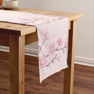 Cherry Blossom - Roze Korte Tafelloper