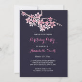 Cherry Blossom Roze marine bloemen Verjaardagsfees Kaart (Voorkant)