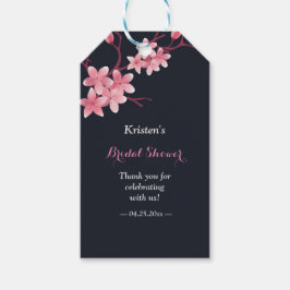 Cherry Blossom Roze marine Bloemen Vrijgezellenfee Cadeaulabel
