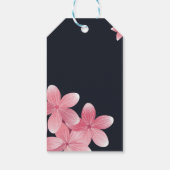 Cherry Blossom Roze marine Bloemen Vrijgezellenfee Cadeaulabel (Achterkant)