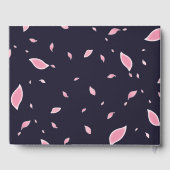 Cherry Blossom Roze marine bloemenbruiloftsgast Gastenboek (Achterkant)