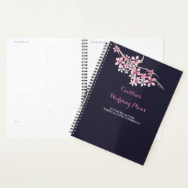 Cherry Blossom Roze marine bloemenplanner Bruiloft Planner