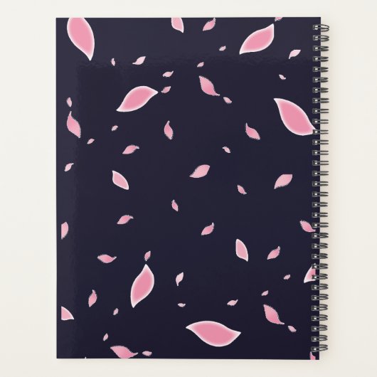 Cherry Blossom Roze marine bloemenplanner Bruiloft Planner (Achterkant)
