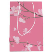 Cherry Blossom - Roze Medium Gift Bag Cadeauzakje (Voorkant)