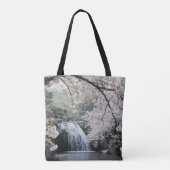 Cherry Blossom Roze pittoreske waterval Tote Bag (Achterkant)