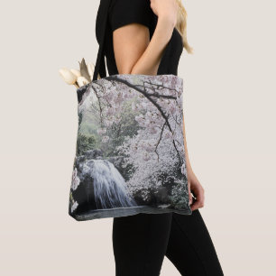 Cherry Blossom Roze pittoreske waterval Tote Bag
