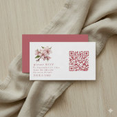 Cherry Blossom roze QR Code rsvp Behuizing Kaart