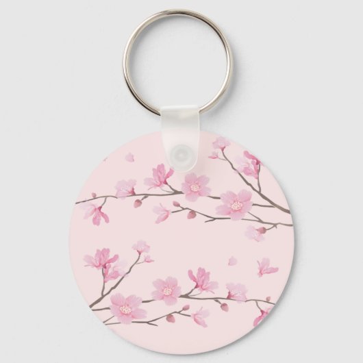 Cherry Blossom - Roze Sleutelhanger (Voorkant)