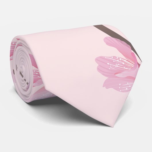 Cherry Blossom - Roze Stropdas (Opgerold)