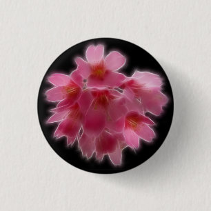 Cherry Blossom Roze Tree Flower Ronde Button 3,2 Cm