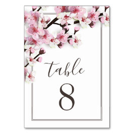 Cherry Blossom Roze Trouwtafel Aantal Kaarten