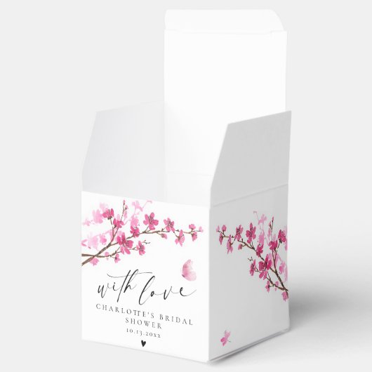Cherry Blossom Roze Vlinder Dank u Bedankdoosjes (Geopend)