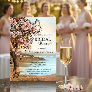 Cherry Blossom Roze Vlinder Vrijgezellenfeest Kaart