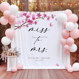 Cherry Blossom Roze Vlinder Vrijgezellenfeest Wandkleed