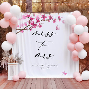 Cherry Blossom Roze Vlinder Vrijgezellenfeest Wandkleed