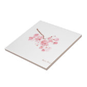 Cherry blossom roze waterverf sakura tegeltje (Zijkant)