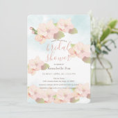 Cherry Blossom Roze Waterverf Vrijgezellenfeest Kaart (Staand voorkant)