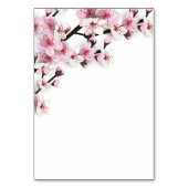 Cherry Blossom Roze Wit Bruiloft Inzetstuk Kaarten (Achterkant)