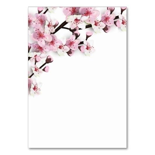 Cherry Blossom Roze Wit Bruiloft Inzetstuk Kaarten (Achterkant)