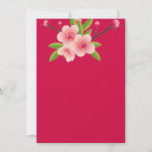 Cherry Blossom Roze Wit groen bloemendank u Bedankkaart (Achterkant)