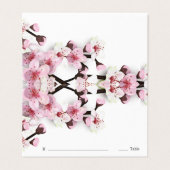 Cherry Blossom Roze Wit Tent Plaats Kaarten (Buitenkant ongevouwen)