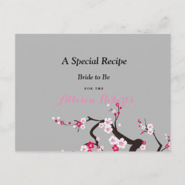 Cherry Blossom Roze Wit Vrijgezellenfeest Recept Briefkaart