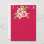 Cherry Blossom Roze Witte Bloemen Graduation Party Kaart (Achterkant)