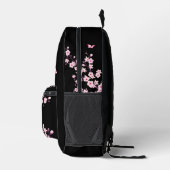 Cherry Blossom Roze Zwart Monogram Bedrukte Rugzak (Rechts)