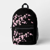 Cherry Blossom Roze Zwart Monogram Bedrukte Rugzak (Voorkant)