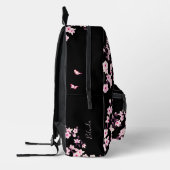Cherry Blossom Roze Zwart Monogram Bedrukte Rugzak (Links)
