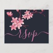Cherry Blossom RSVP Invitation Briefkaart (Voorkant)