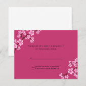 Cherry Blossom RSVP-kaarten RSVP Kaartje (Voorkant / Achterkant)