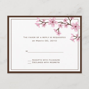 Cherry Blossom RSVP-kaarten RSVP Kaartje