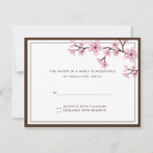 Cherry Blossom RSVP-kaarten RSVP Kaartje (Voorkant)