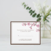 Cherry Blossom RSVP-kaarten RSVP Kaartje (Staand voorkant)