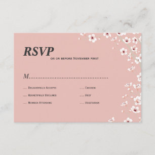 Cherry Blossom rsvp Kaartje