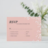 Cherry Blossom rsvp Kaartje (Staand voorkant)