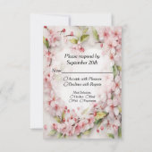 Cherry Blossom RSVP Kaartje (Achterkant)