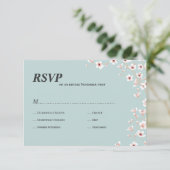 Cherry Blossom rsvp Kaartje (Staand voorkant)