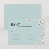 Cherry Blossom rsvp Kaartje (Voorkant / Achterkant)